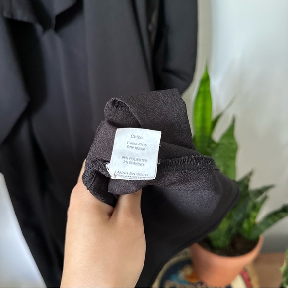 Waterfall Open Front Black Jacket Cardigan Spring - Picture 6 of 8